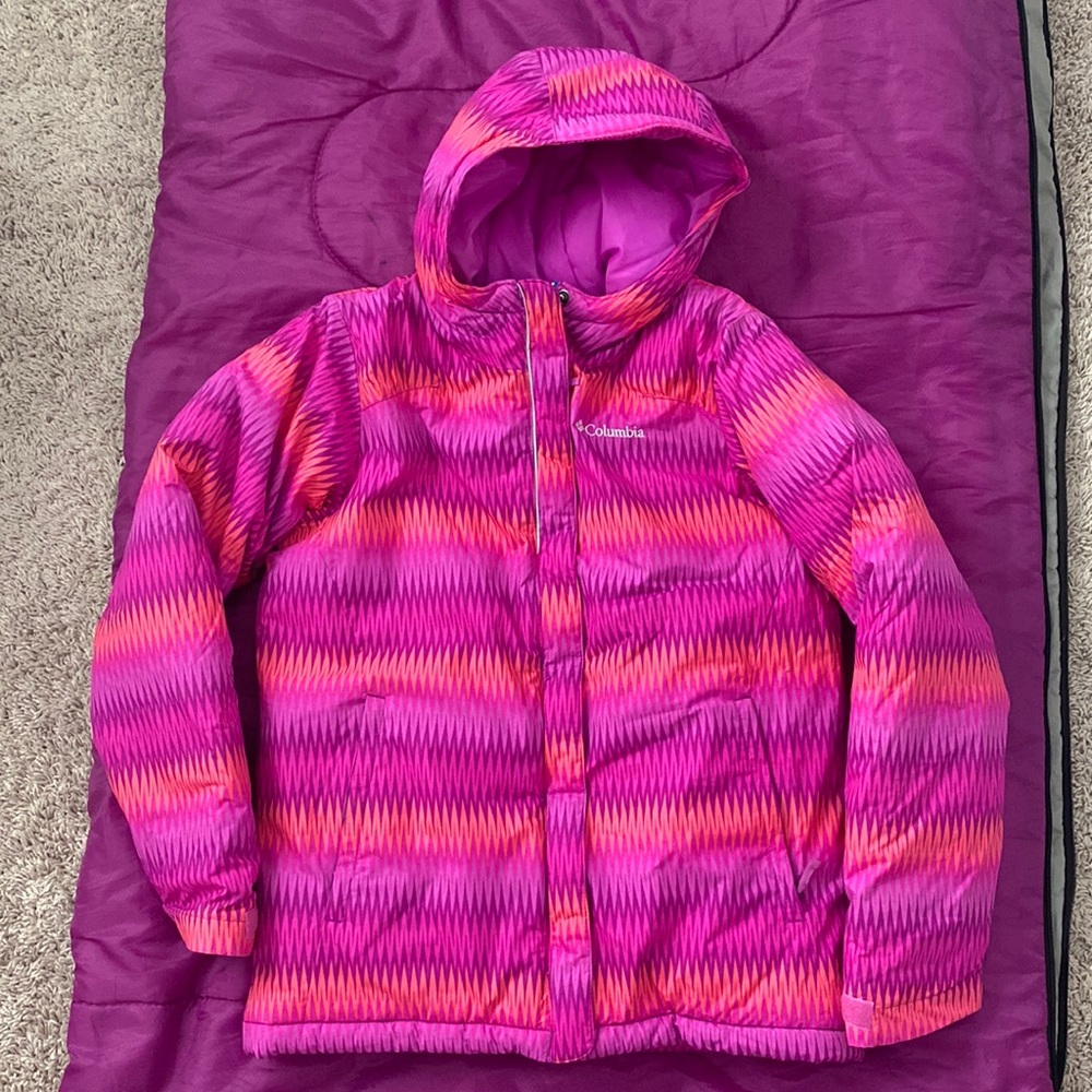 Columbia puffer snow jacket Large 14-16 EUC